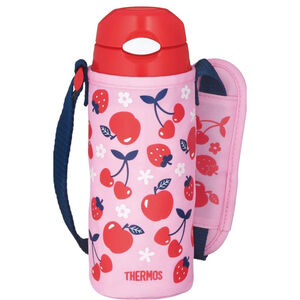 Thermos FHL-402F PK-R Vacuum Insulated Straw Bottle 13.5 fl oz (400 ml) Pink